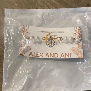 Alex and Ani Pearl and Anchor Stretch bracelet. New in bag.